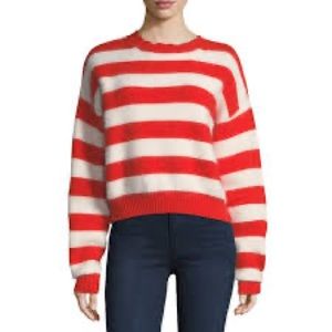 Diane Von Furstenberg Angora Striped Sweater in Medium